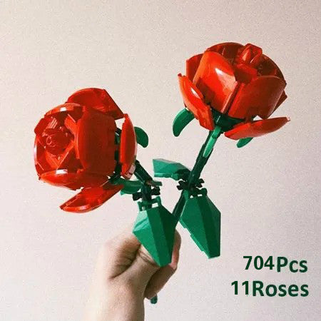 Simulation bouquet building block flower romantic pink flower decorationFlower Bouquet Bricks , compatible with LEGO 10803 for Adults 704pcscs