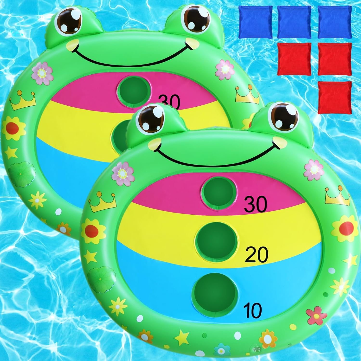 Kids Fun Pool Toys,Inflatable Shark Cornhole Board Floating Water Game Outdoor Swim Play for Adults Family,Cool Summer Party Gift for 6 7 8 9 10 12 Year Old Boy Girl Teen