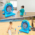 Dollox Kids Swimming Pool Toys - 45" Large Inflatable Floating Dart Board Water Game, Cute Dolphin Inflatable Toys for Indoor & Outdoor Play, Fun Summer Family Party Gift for 3+ Years Old