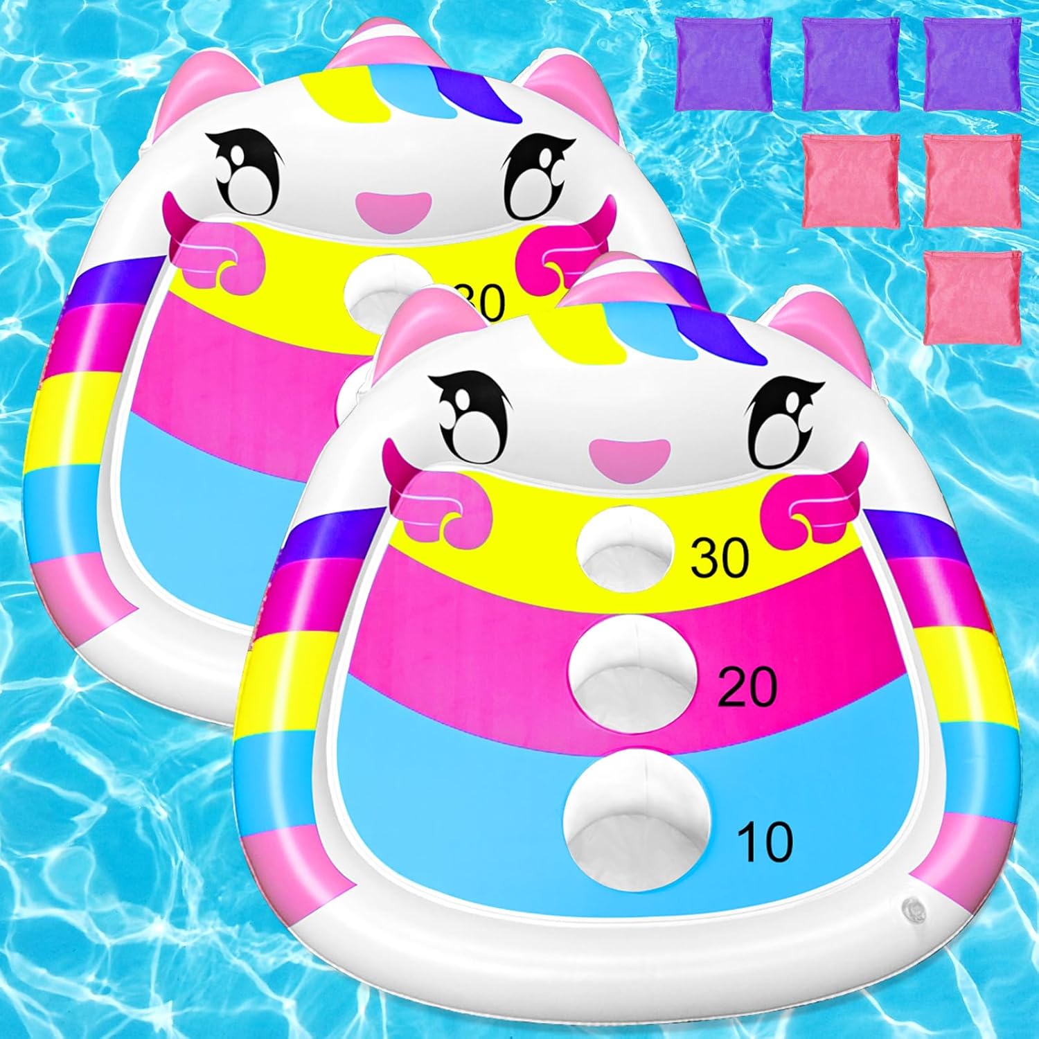 Kids Fun Pool Toys,Inflatable Shark Cornhole Board Floating Water Game Outdoor Swim Play for Adults Family,Cool Summer Party Gift for 6 7 8 9 10 12 Year Old Boy Girl Teen