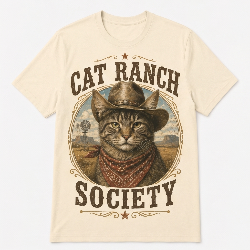 Cat Ranch Society Tabby Tee