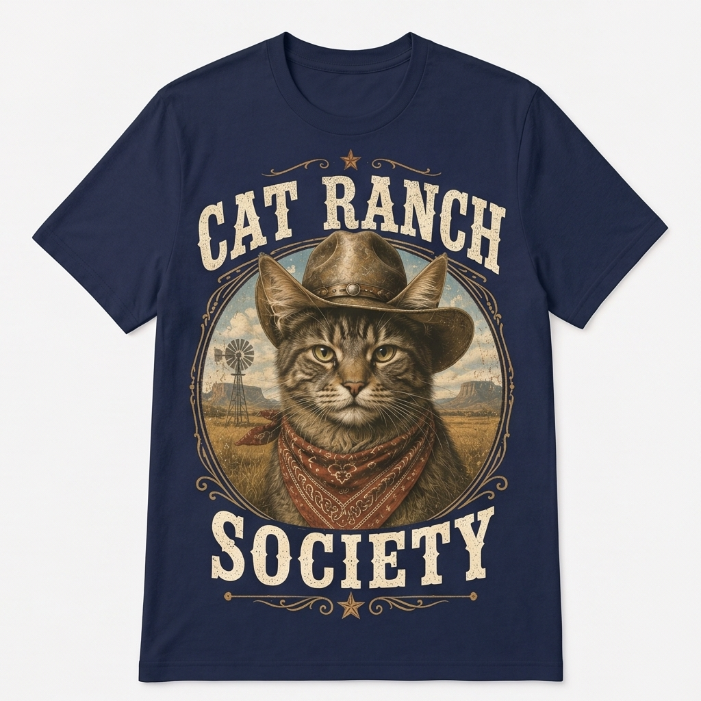 Cat Ranch Society Tabby Tee