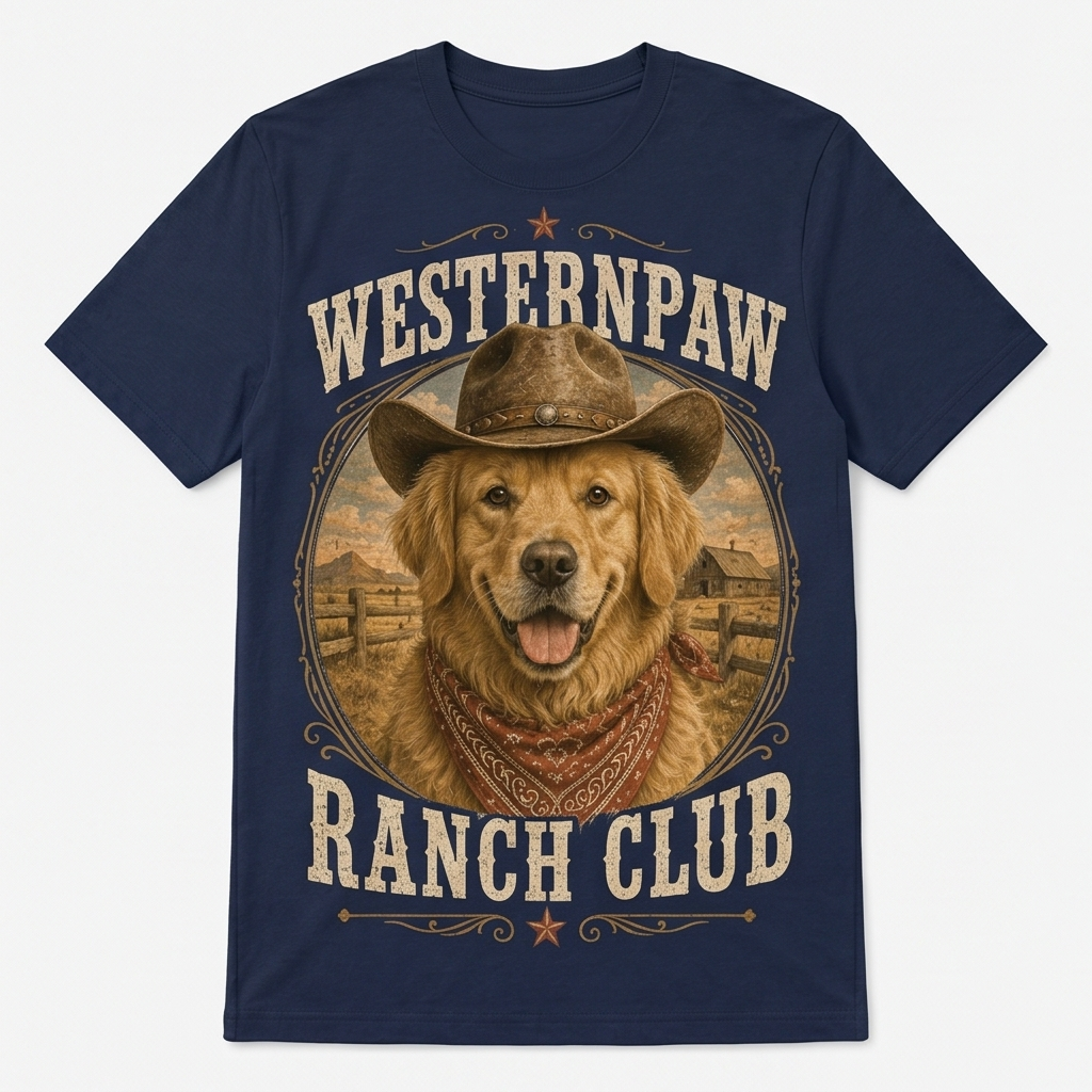 Westernpaw Ranch Club Golden Retriever Tee