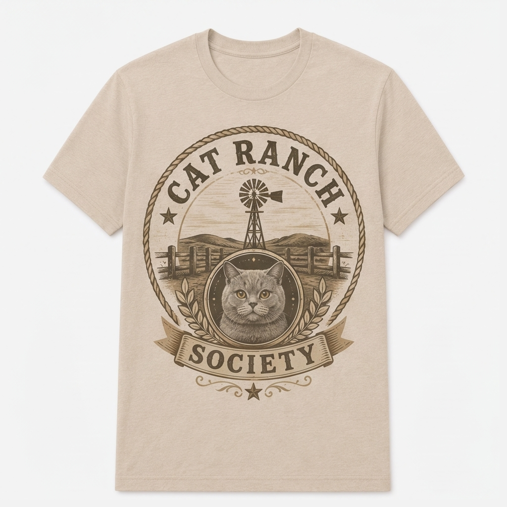 Cat Ranch Society Vintage Tee