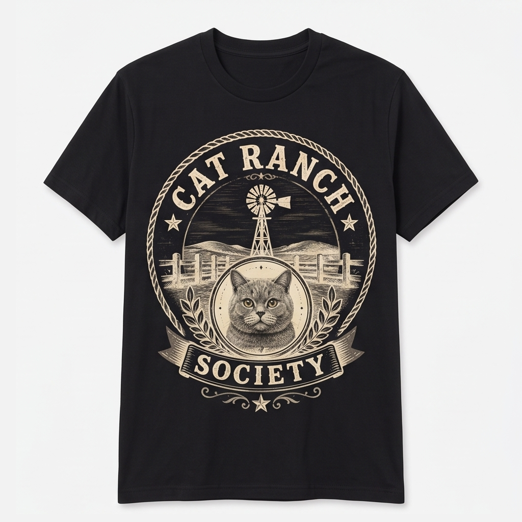 Cat Ranch Society Vintage Tee