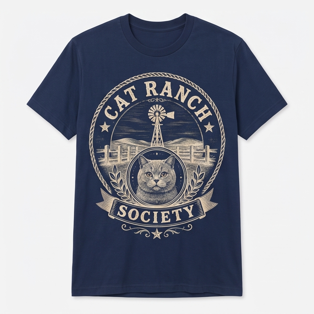 Cat Ranch Society Vintage Tee