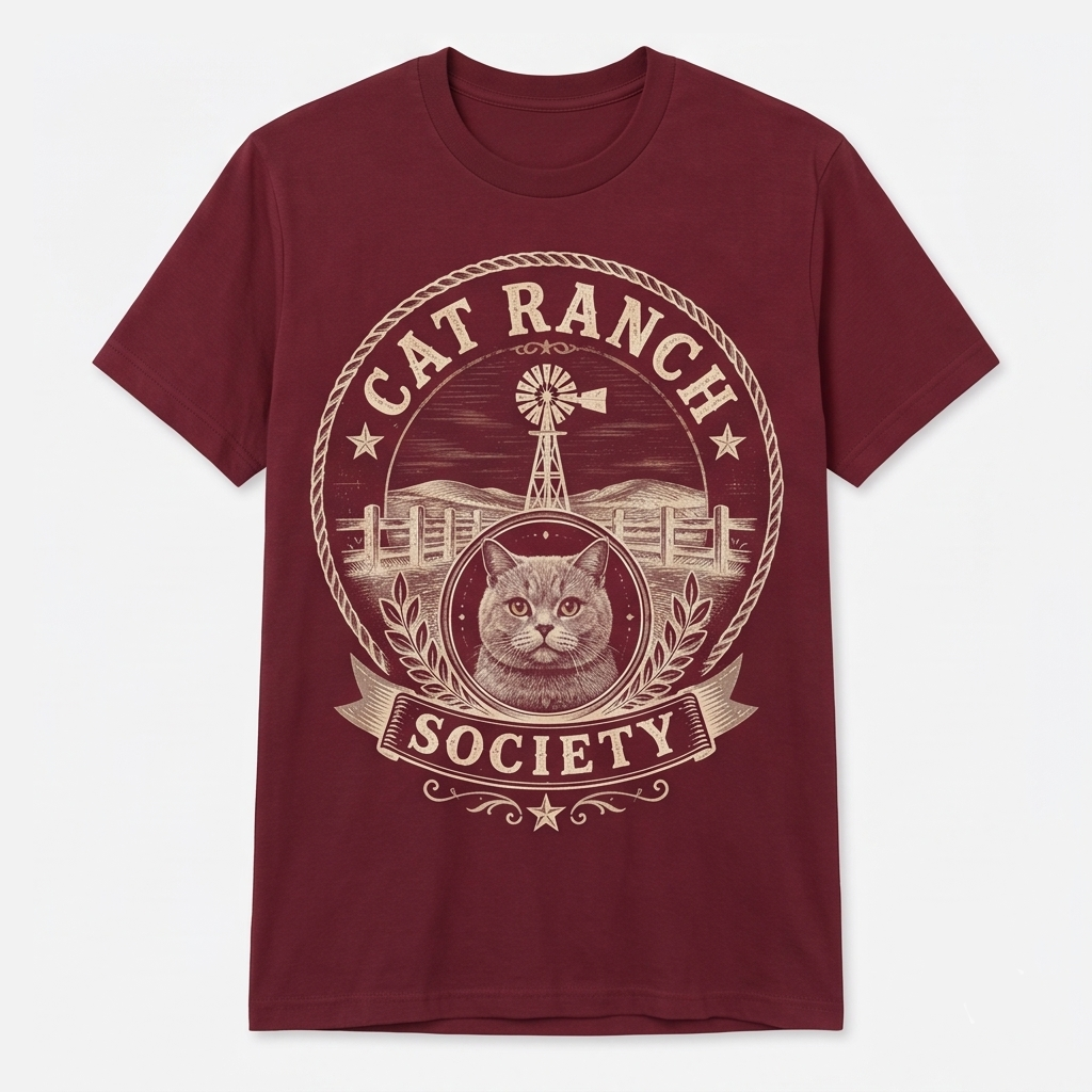 Cat Ranch Society Vintage Tee