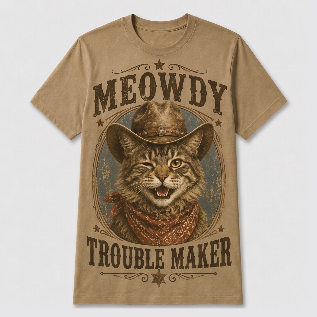 Tabby Cat Trouble Maker Tee