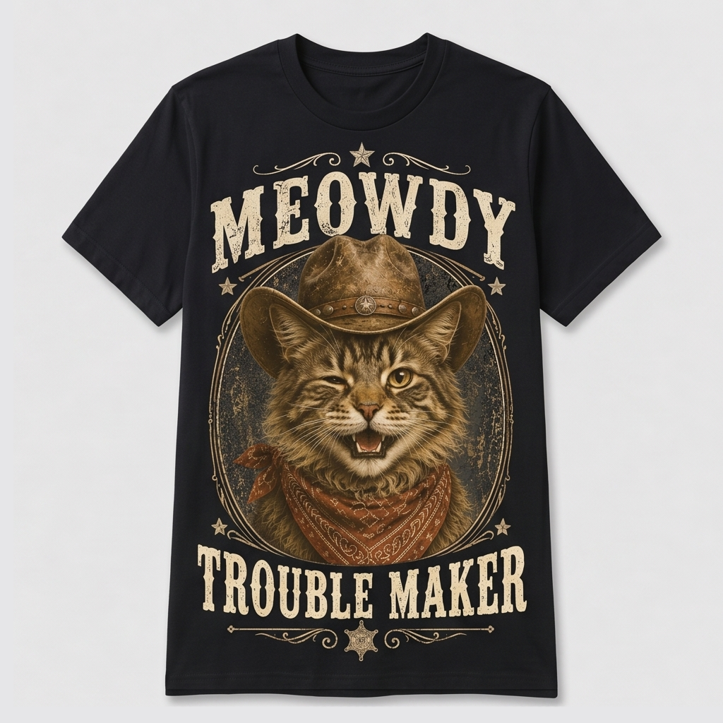 Tabby Cat Trouble Maker Tee