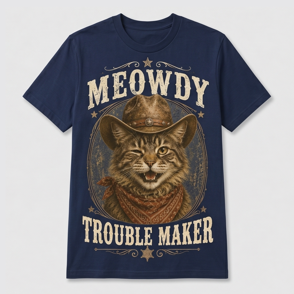 Tabby Cat Trouble Maker Tee