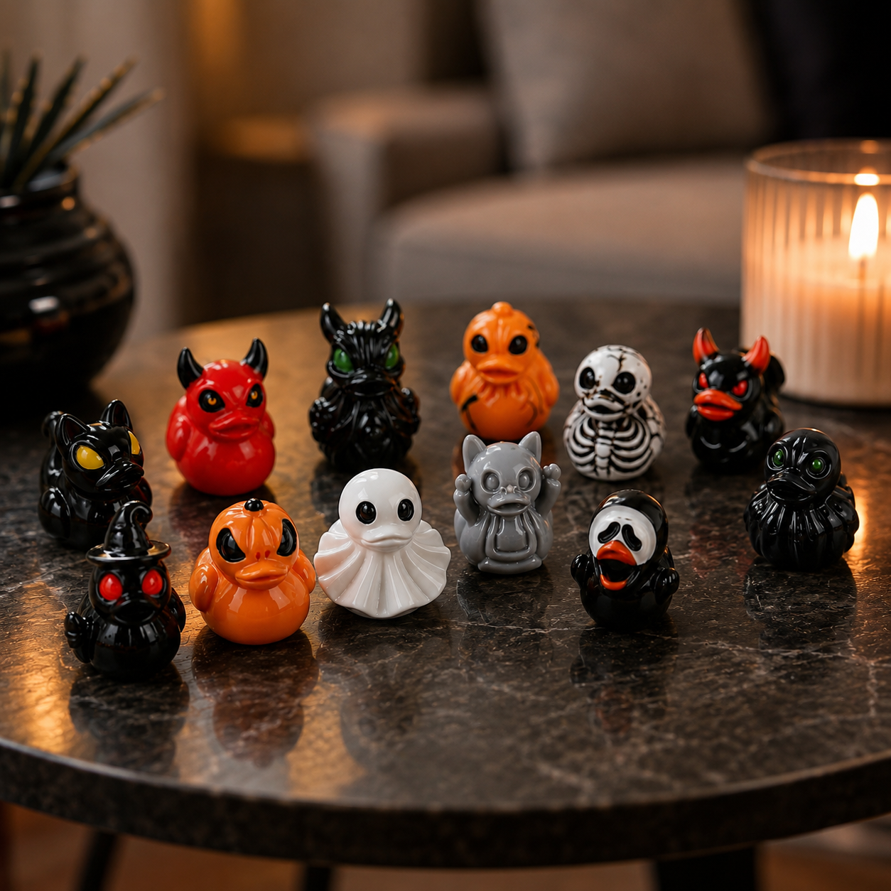 Halloween Mini Resin Ducks Tiny Duck