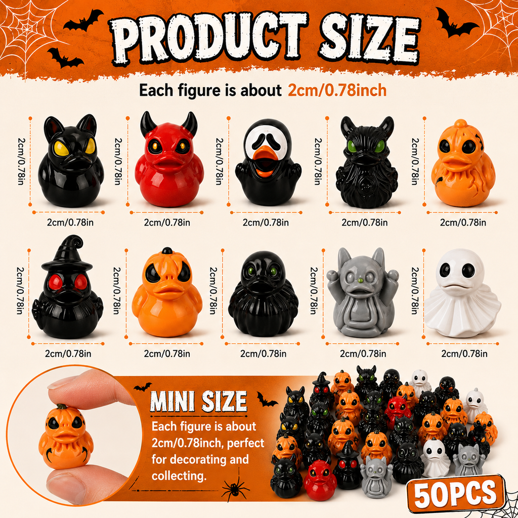 Halloween Mini Resin Ducks Tiny Duck