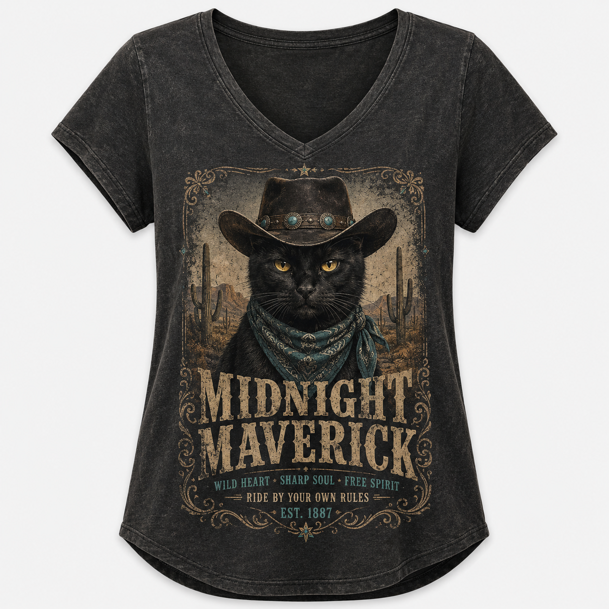 High Desert Black Cat Tee
