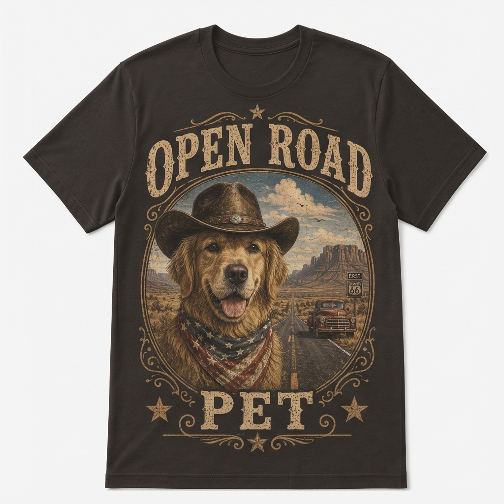 Sunset Ranch Dog Western Pet Tee