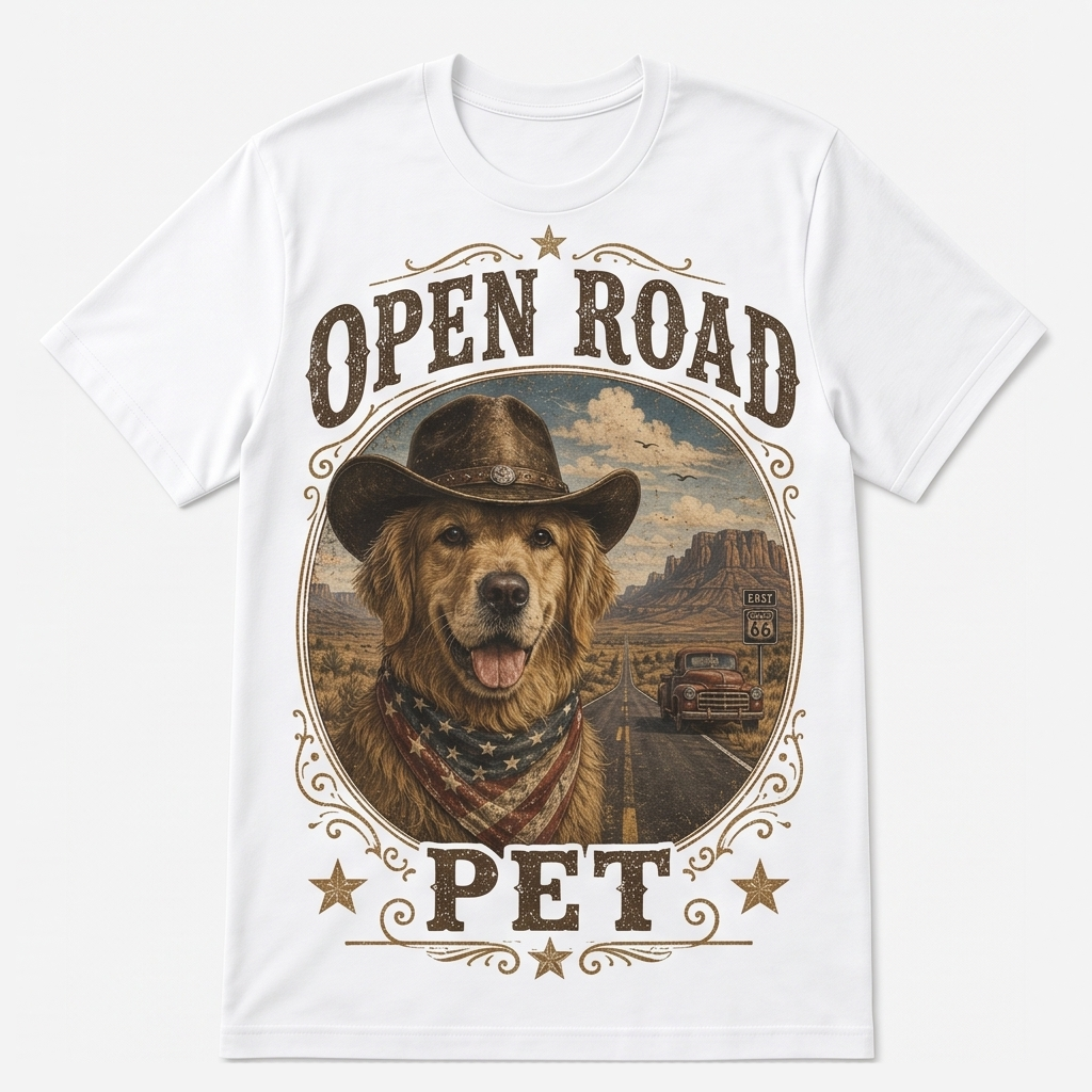 Sunset Ranch Dog Western Pet Tee
