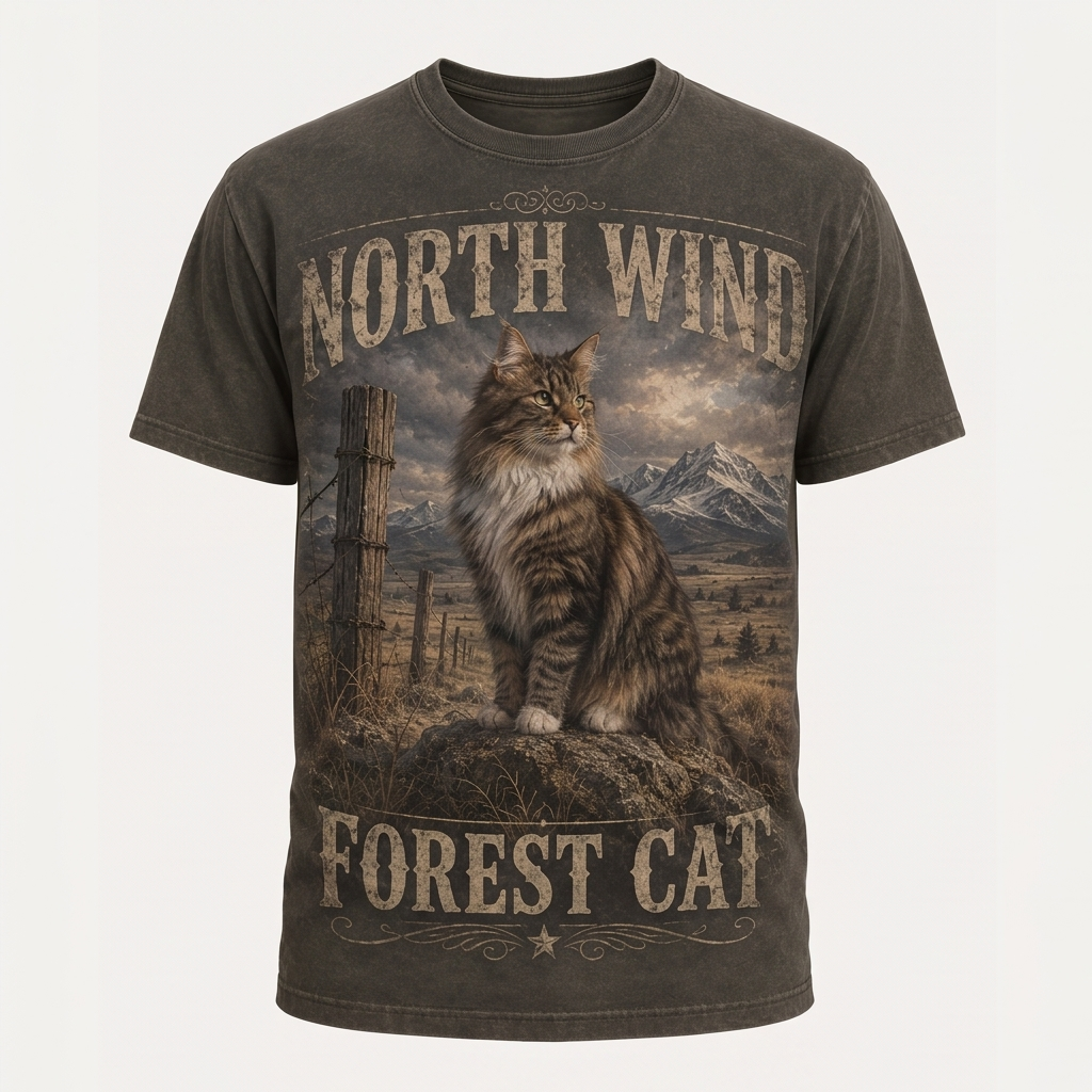 North Wind Forest Cat Tee