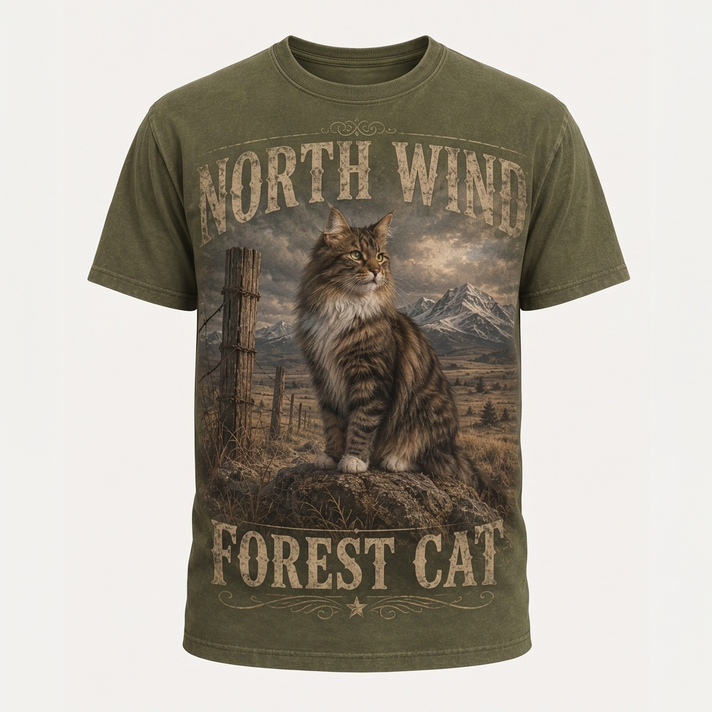 North Wind Forest Cat Tee