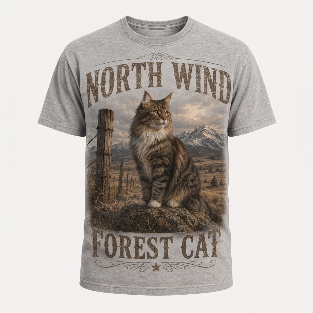 North Wind Forest Cat Tee