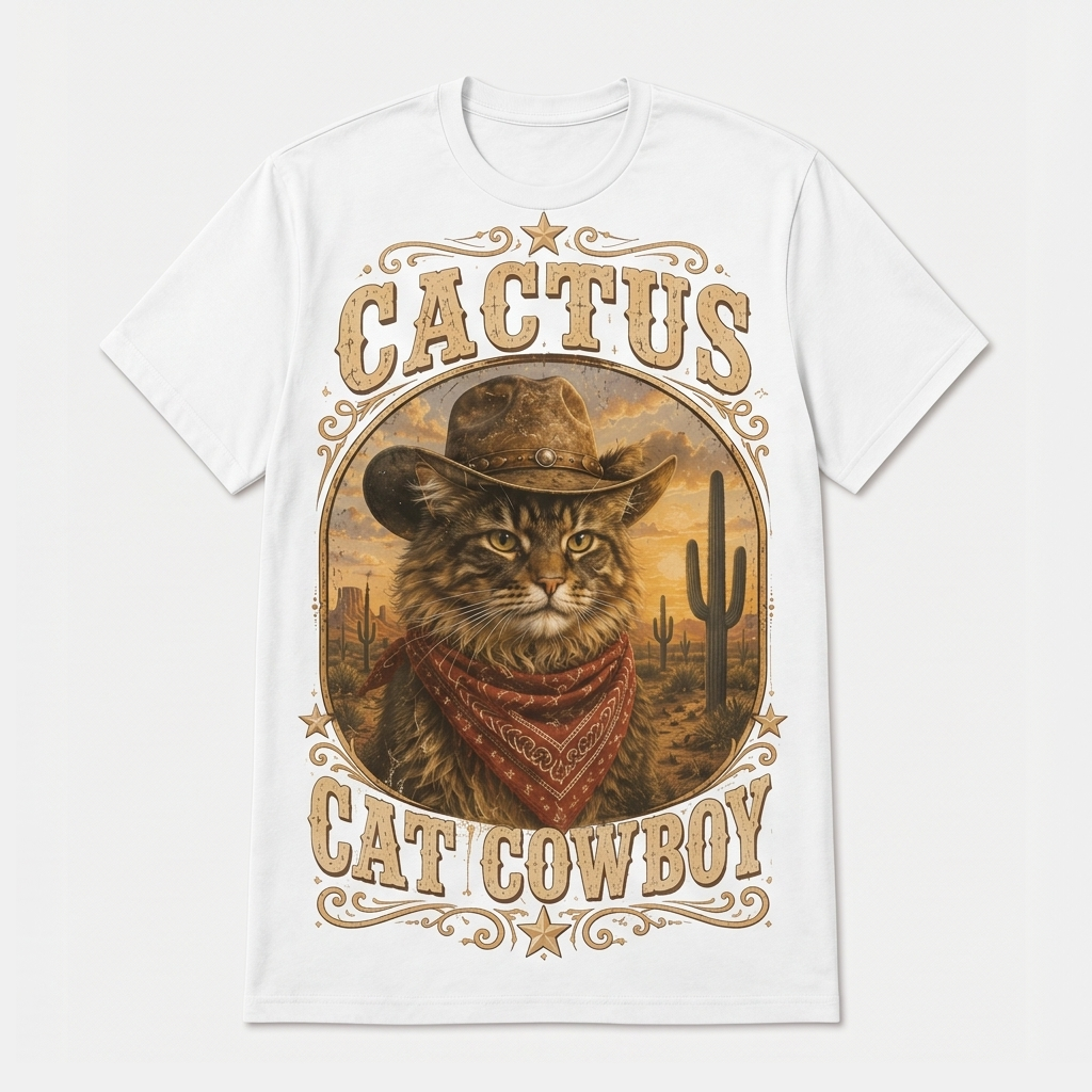 Prairie Cat Walk Western Cat Tee