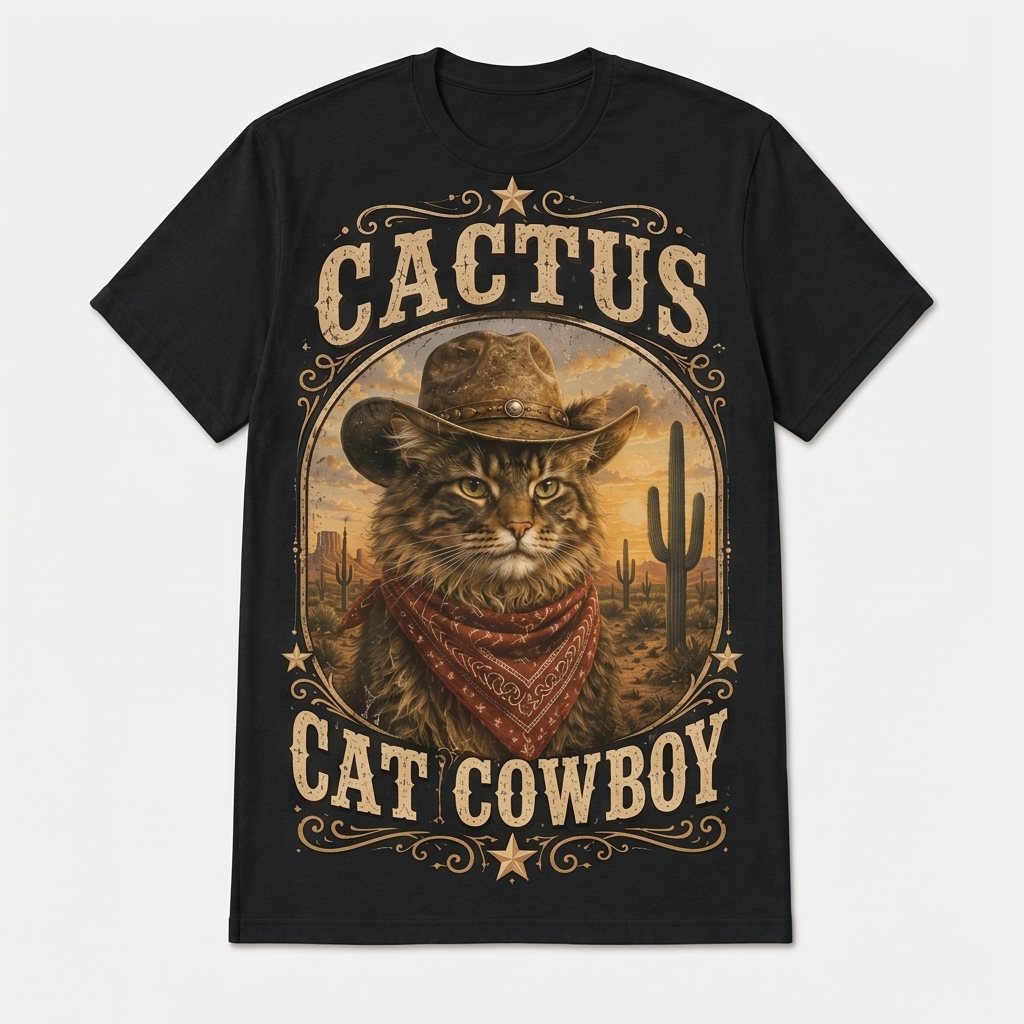 Prairie Cat Walk Western Cat Tee