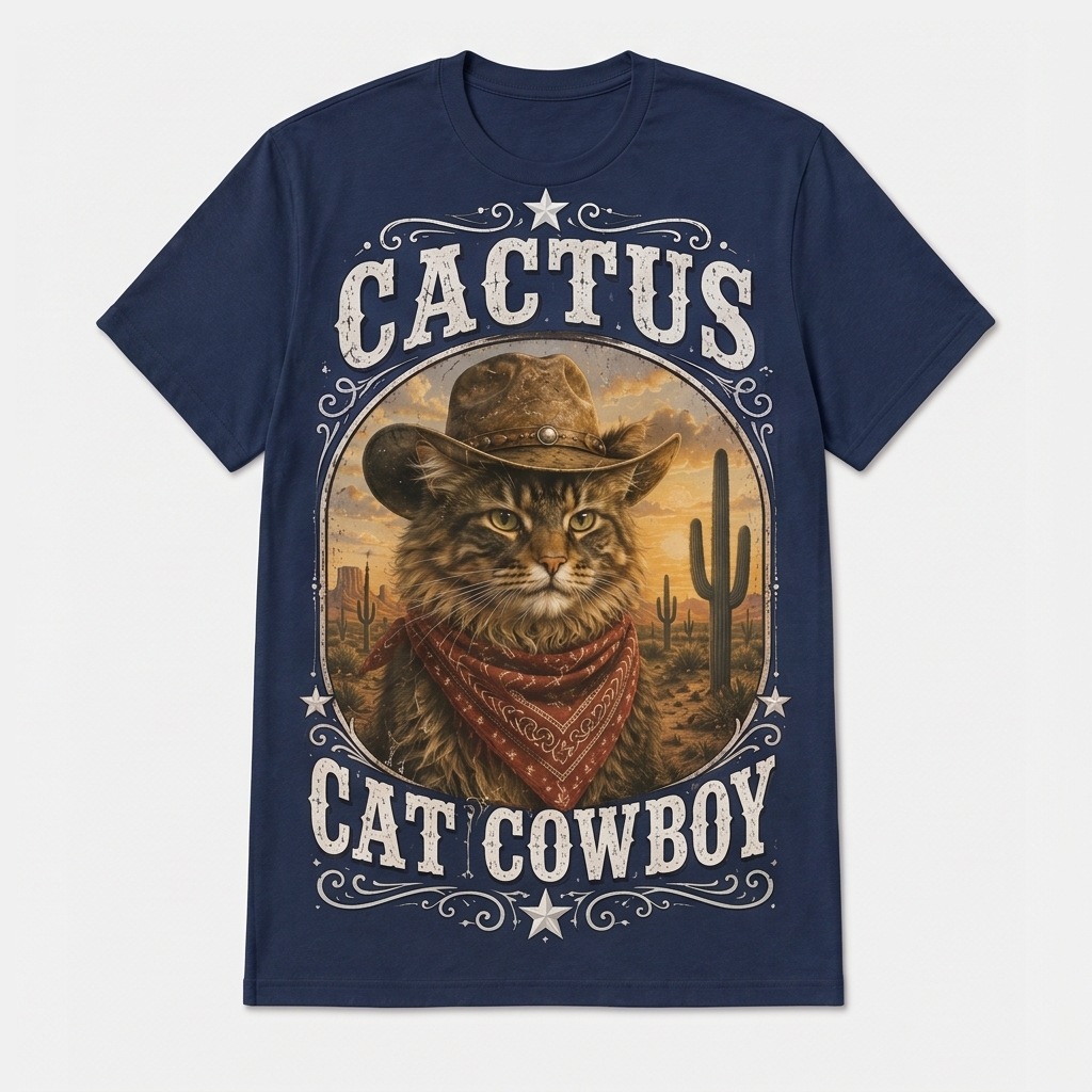 Prairie Cat Walk Western Cat Tee