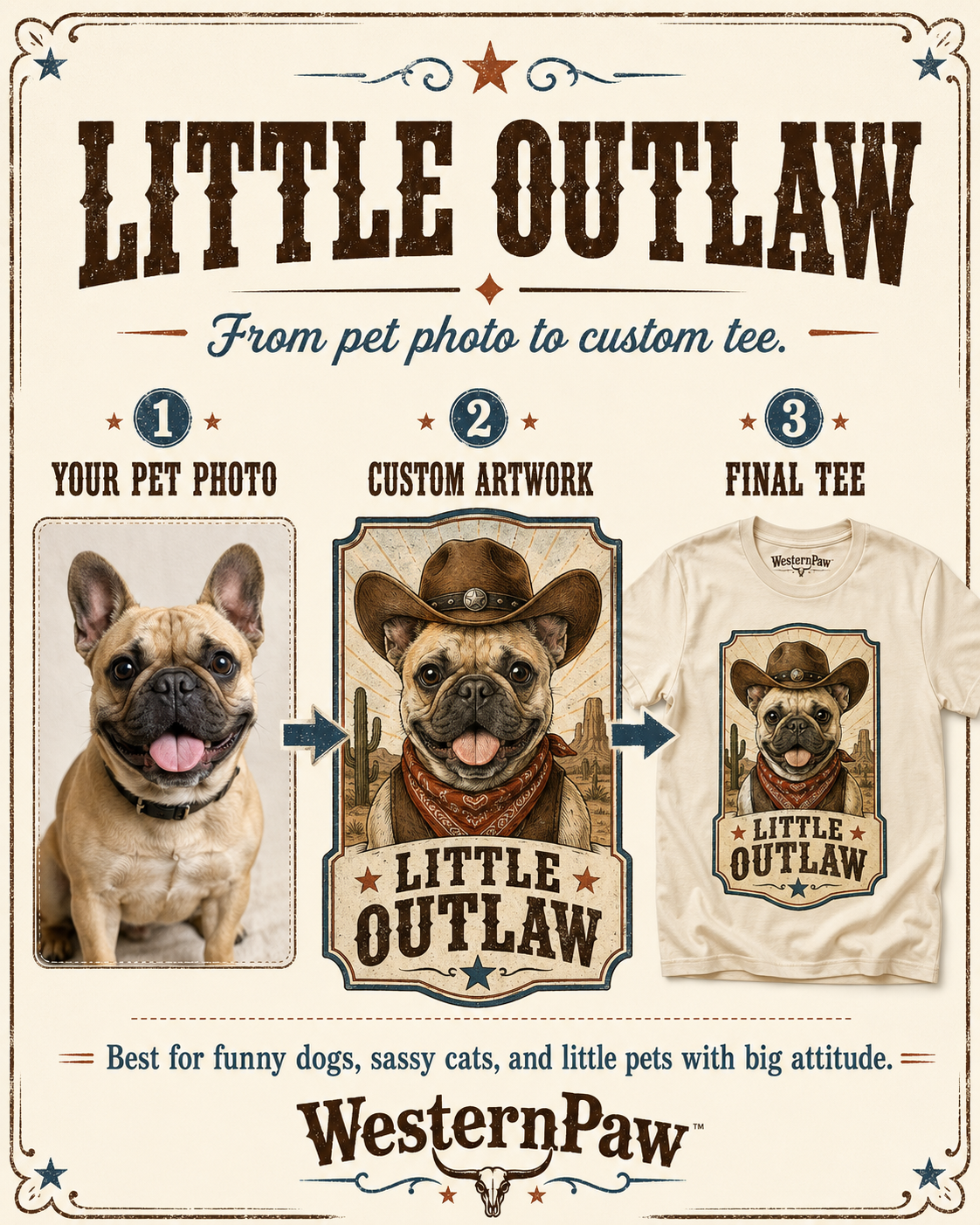 Custom Little Outlaw Pet Tee