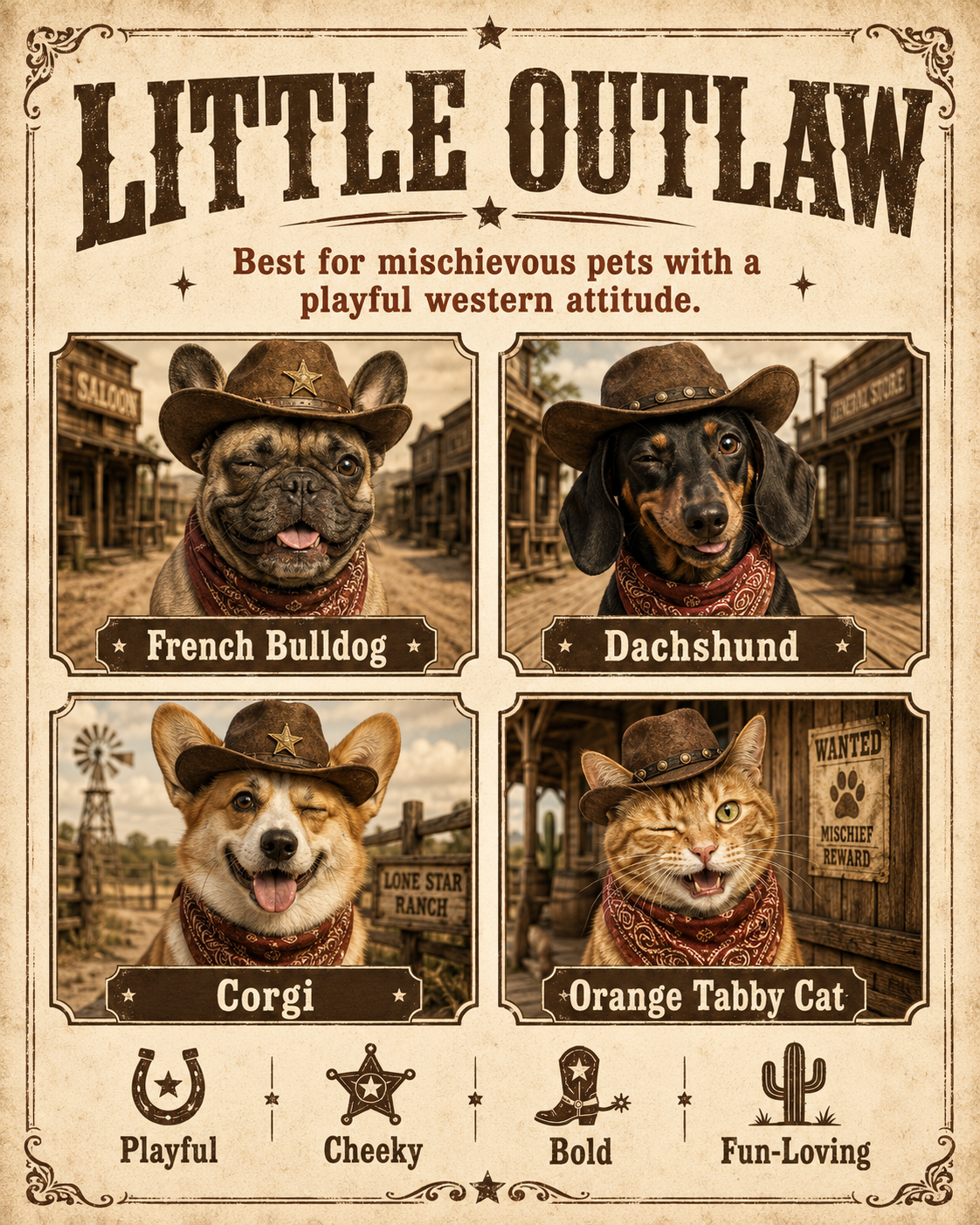 Custom Little Outlaw Pet Tee