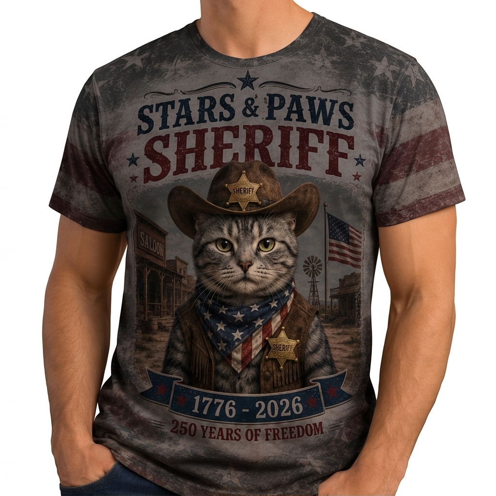 Vintage Ranch Labrador American Flag T-Shirt - 250th Anniversary Patriotic Graphic Tee