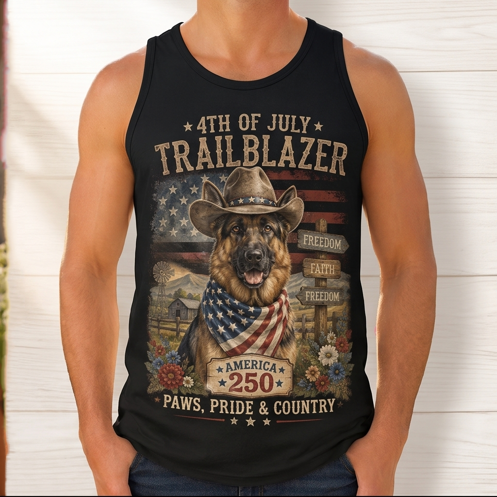 America 250 Trailblazer Dog Tank Top