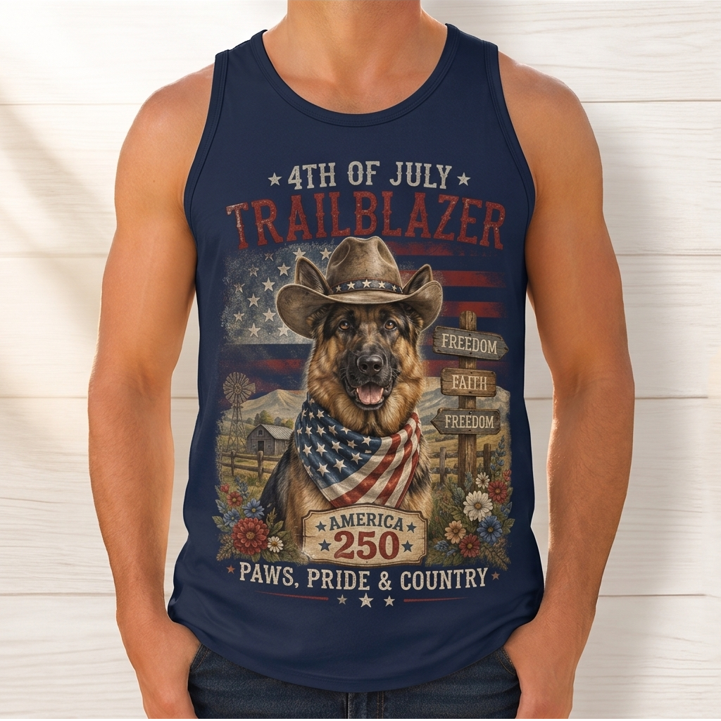 America 250 Trailblazer Dog Tank Top