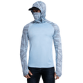 Performance Cooling Hoodie with Gaiter - Mix Print - Sky Blue