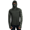 Performance Cooling Hoodie with Gaiter - Mix Print - Dark Green