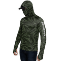 Performance Cooling Hoodie with Gaiter - Full Print - Dark Green