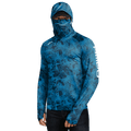 Performance Cooling Hoodie with Gaiter - Full Print - Dark Blue