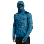 Performance Cooling Hoodie with Gaiter - Full Print - Dark Blue