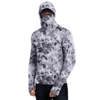 Performance Cooling Hoodie with Gaiter - Full Print - Light Grey