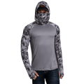 Performance Cooling Hoodie with Gaiter - Mix Print - Dark Grey