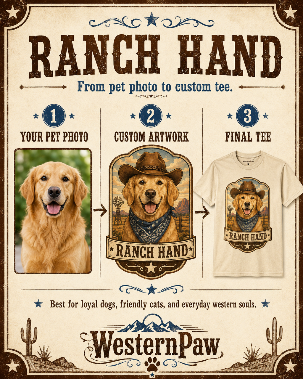 Custom Ranch Hand Pet Tee