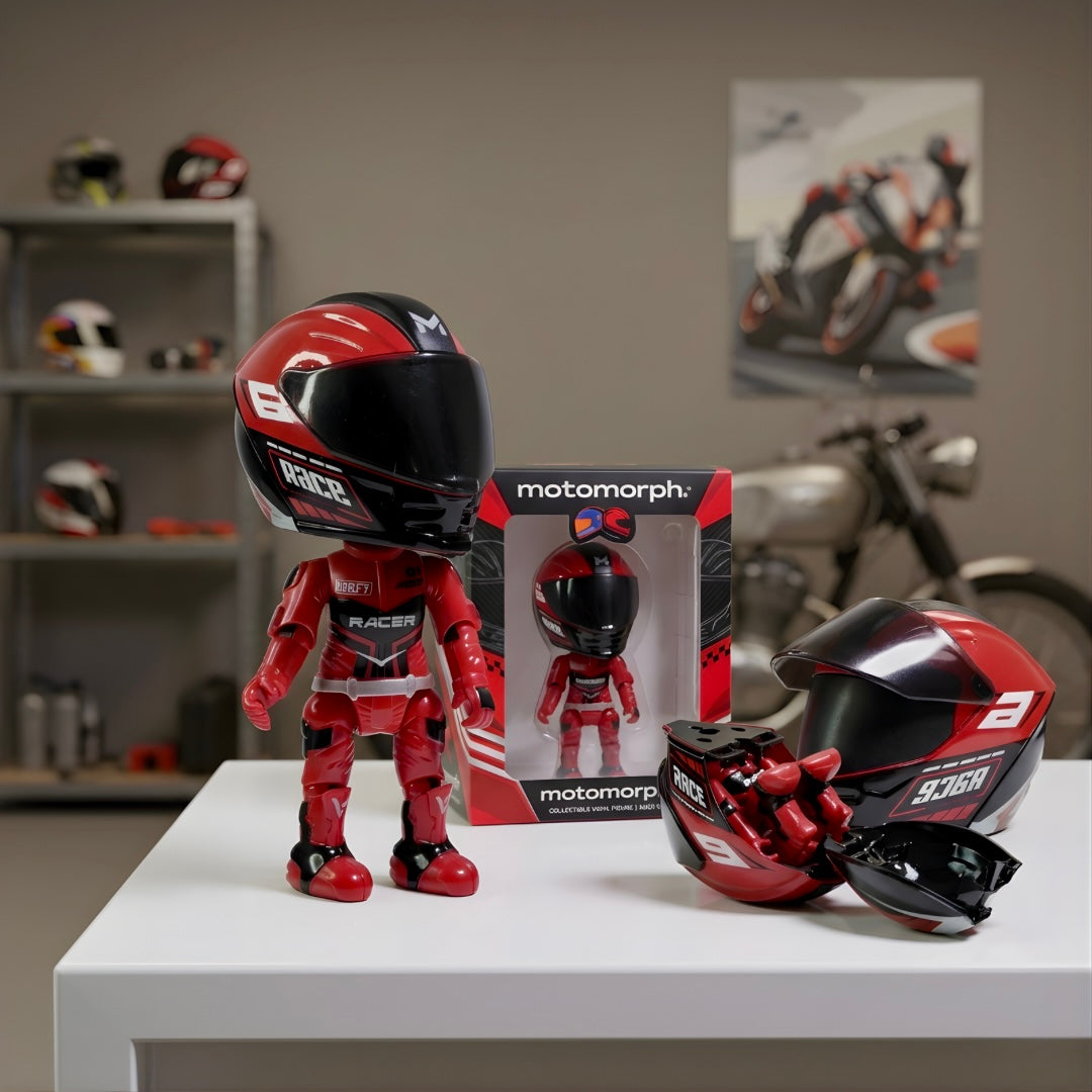Motorcycle Helmet that Transforms into a Figure