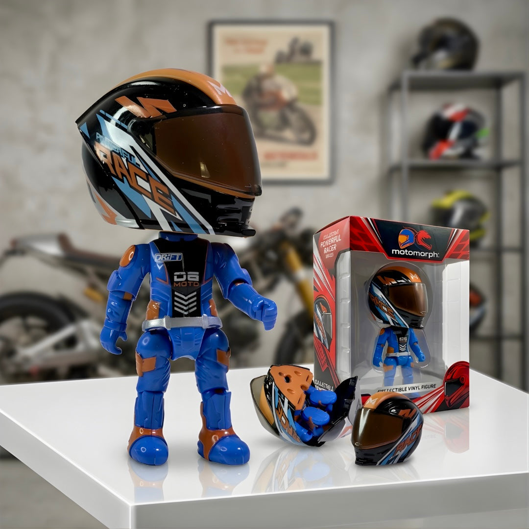 Motorcycle Helmet that Transforms into a Figure