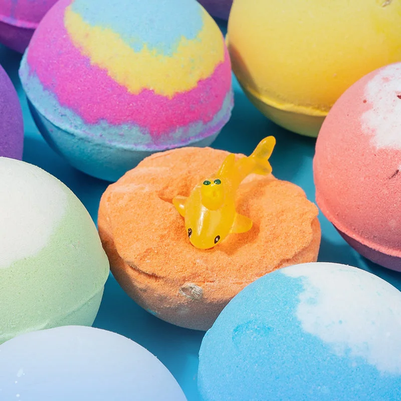 12 Pack Organic Bath Bombs, Bath Bomb Gift Set with Surprise Inside,Safe Handmade Fizzy Balls for Kid,Easter Valentines Christmas Birthday Gift