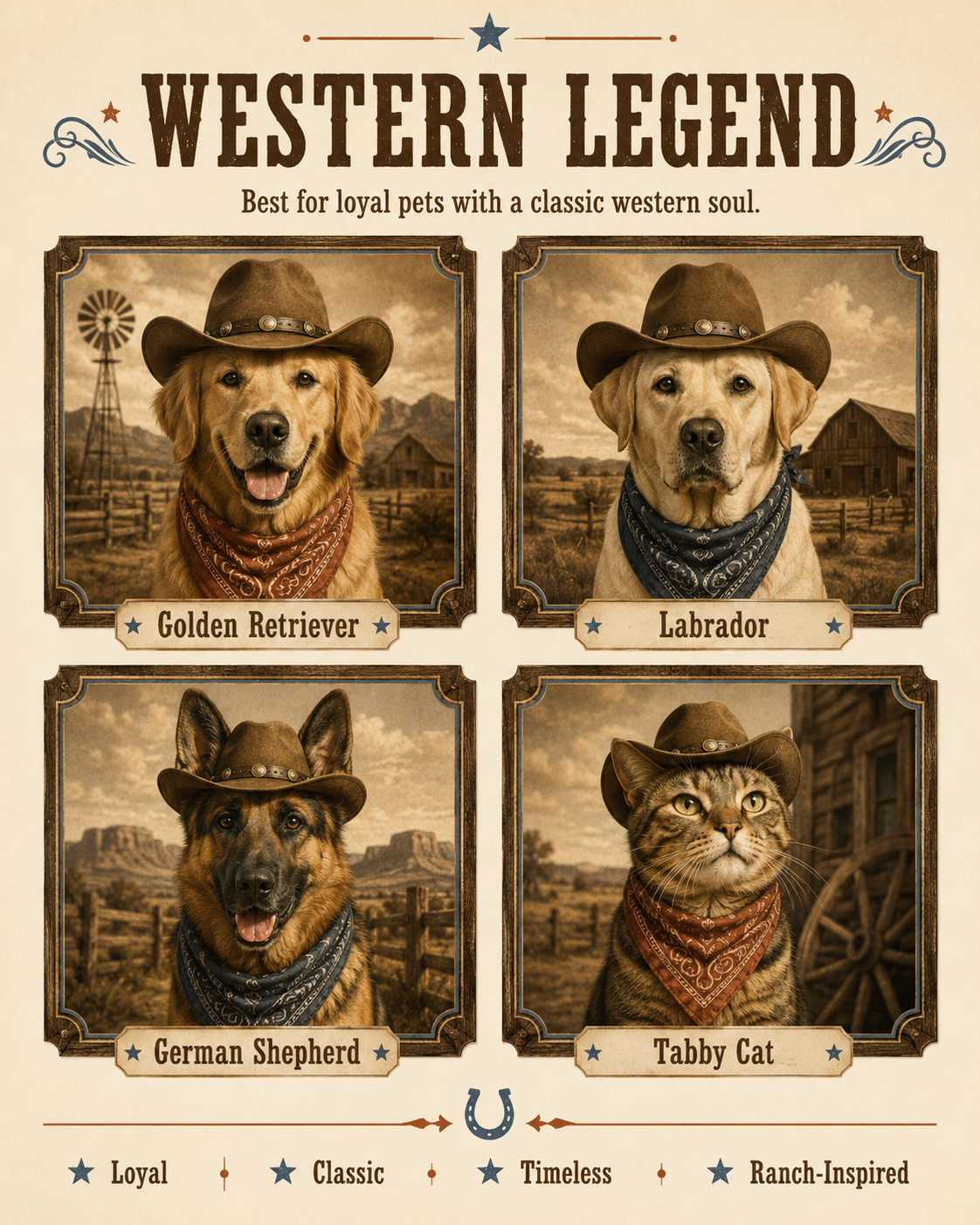 Custom Western Legend Pet Tee
