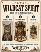 Custom Wildcat Spirit Cat Tee