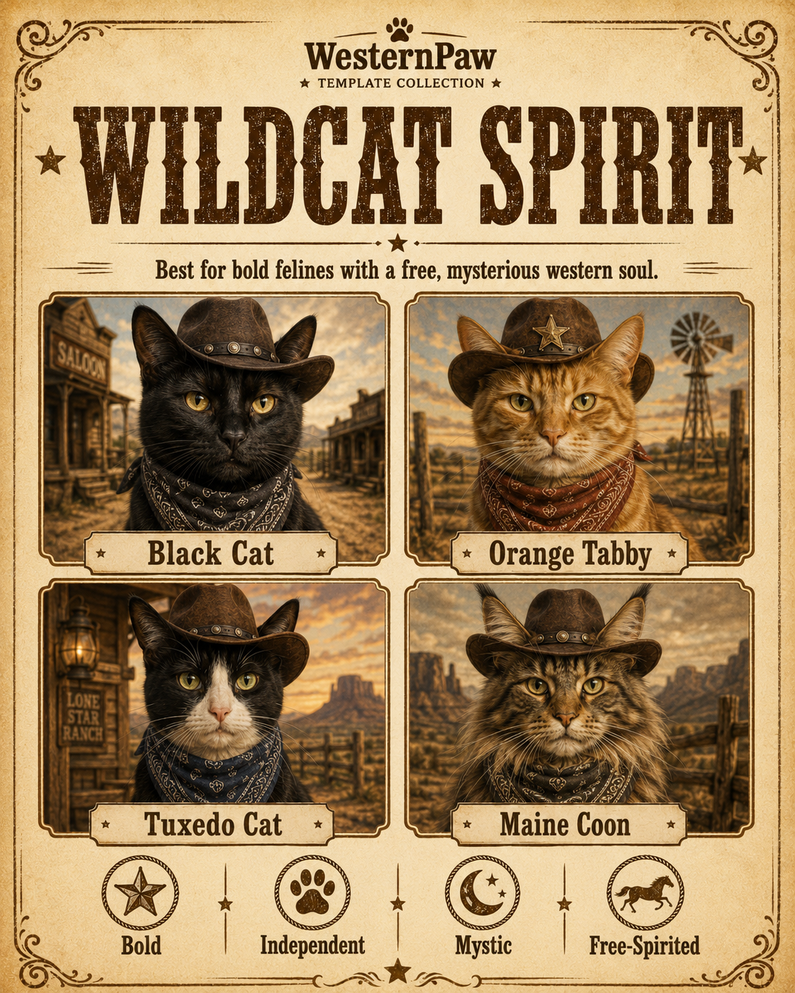 Custom Wildcat Spirit Cat Tee